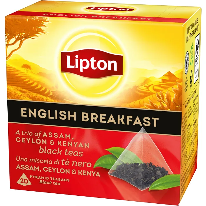 Te Svart English Breakfast Pyramid 20p Lipton