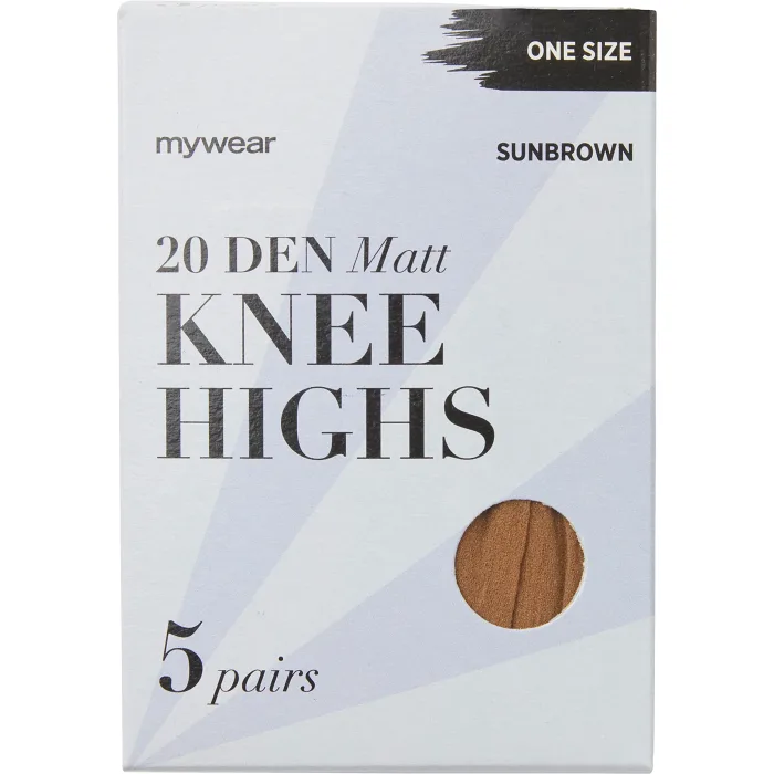 Knästrumpa 5p 20D Matt Sunbrown Onesize mywear