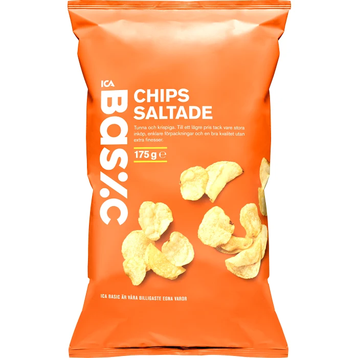 Chips saltade 175g ICA Basic