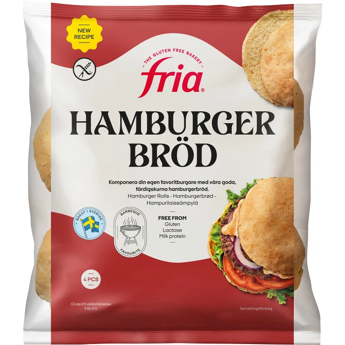 Hamburgerbröd Glutenfritt 280g Fria