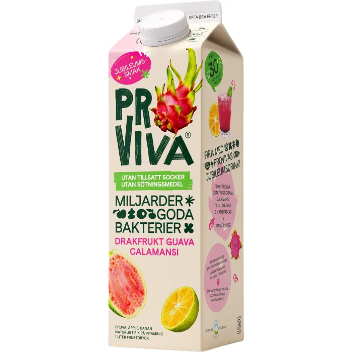 Fruktdryck Drakfrukt Guava Calamansi 1000ml Proviva