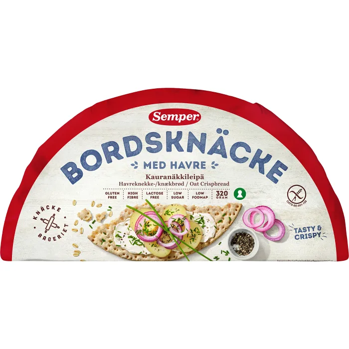 Bordsknäcke med havre glutenfritt 320g Semper