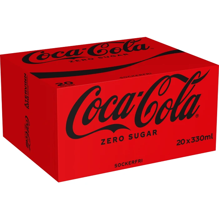 Läsk Cola Zero 33cl 20-p Coca-Cola