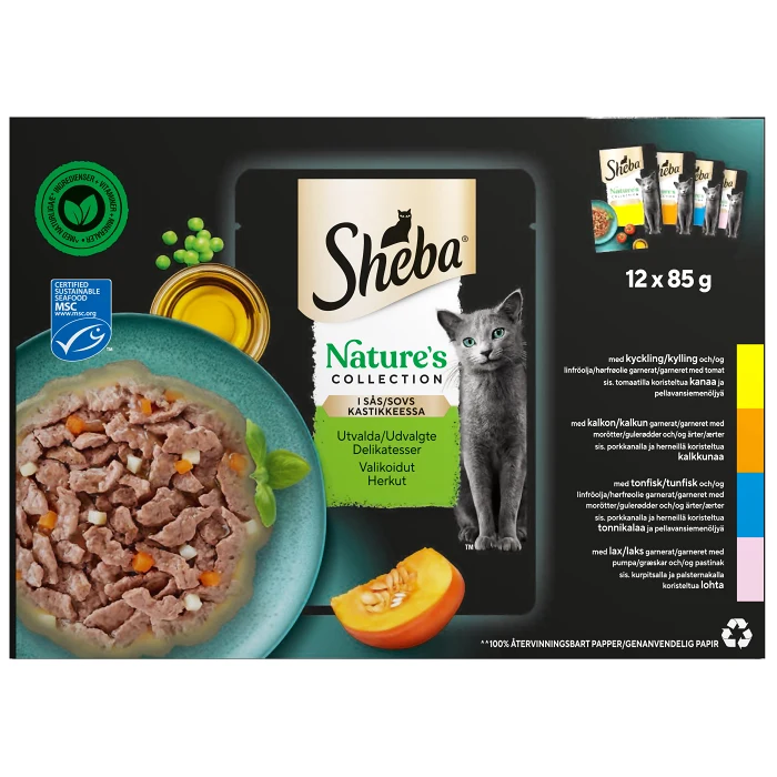 Kattmat Natures collection Mix 12-p 85g Sheba