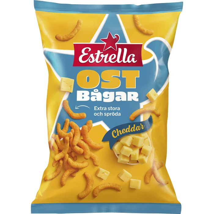 Ostbågar Cheddar Extra Stora 210g Estrella