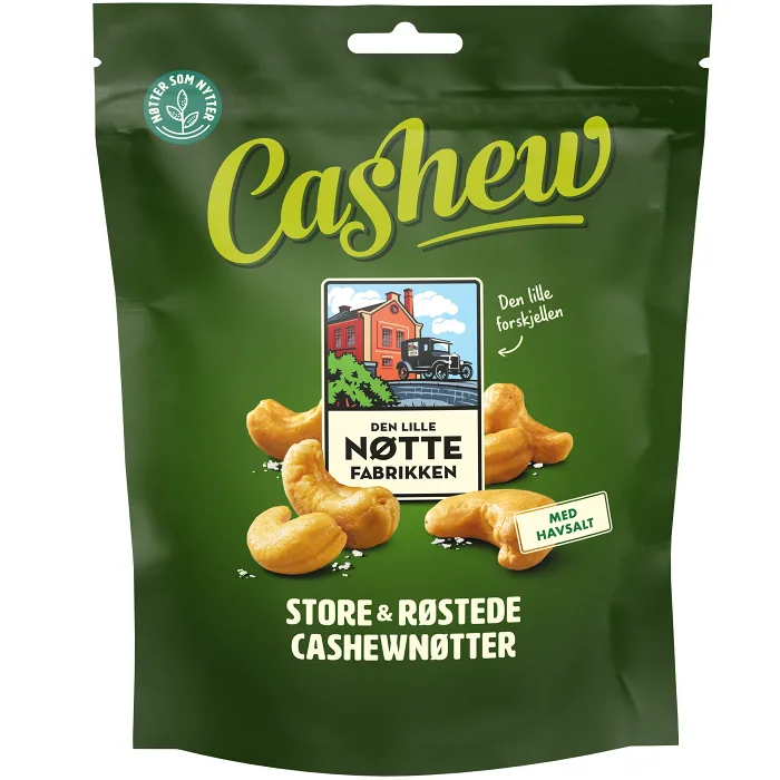 Stora cashewnötter 250g DL Nöttefabrikken