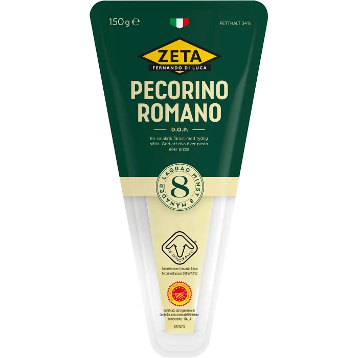 Pecorino-ost Pecorino Roma 8 mån 150 g Zeta