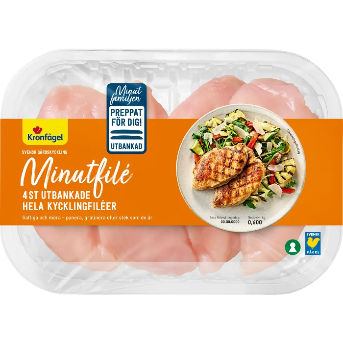 Kyckling Färsk Minutfilé 600g Kronfågel