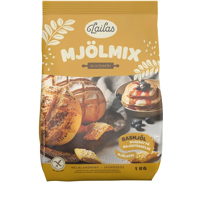 Mjölmix majsbaserad glutenfri 1kg Lailas