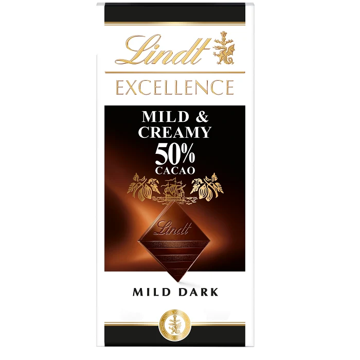 Mörk chokladkaka EXCELLENCE Mild & Cream 100g Lindt