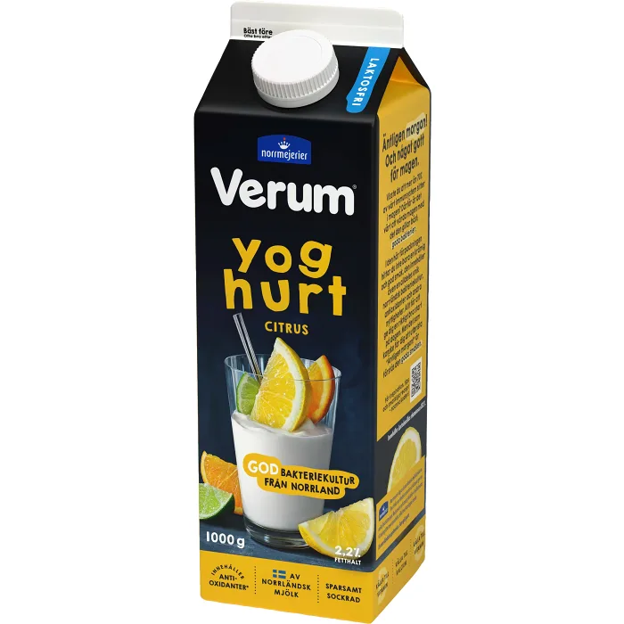 Yoghurt Citrus Laktosfri 2,2% 1000g Verum