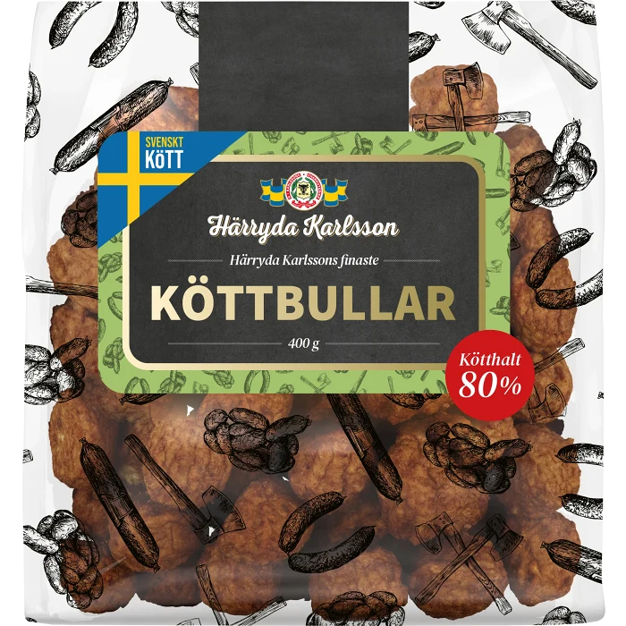 Köttbullar 400g 80% Kötthalt Härryda Karlsson