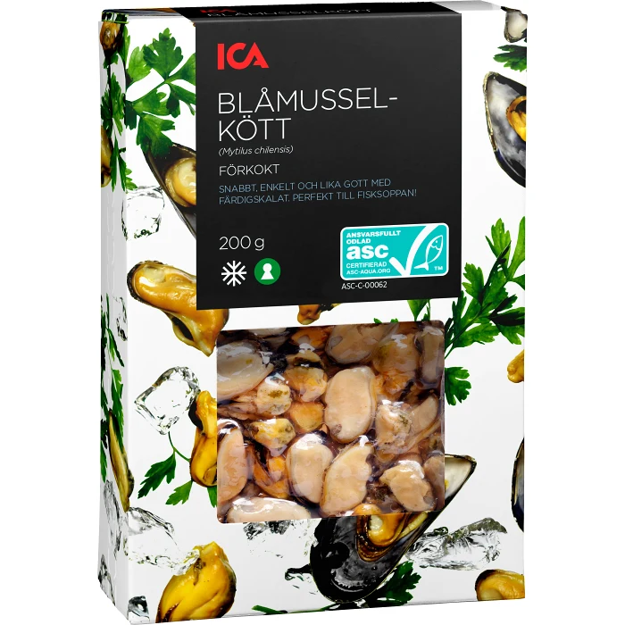 Blåmusselkött Fryst 200g ICA