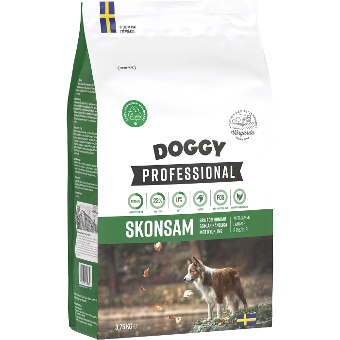 Hundmat Skonsam Lamm & Ris 3.75kg Doggy Professional