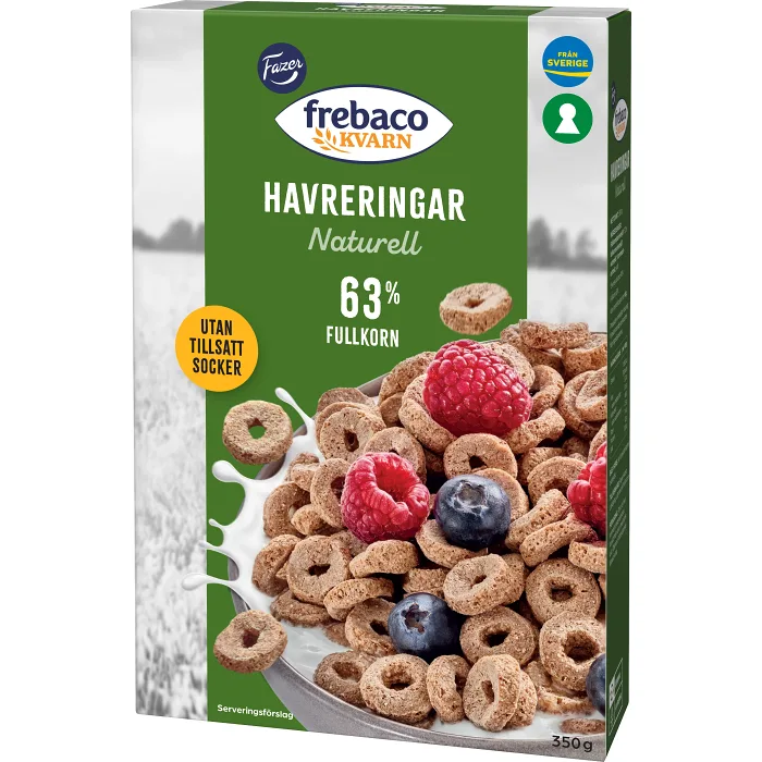 Havreringar Fullkorn 350g Frebaco