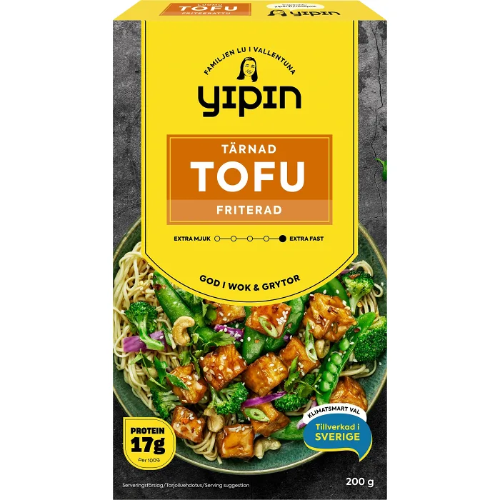 Tofu Färsk Tärnad Friterad 200g Yipin