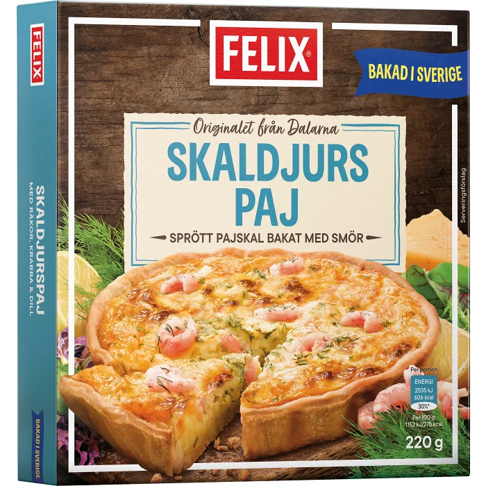 Skaldjurspaj Fryst 220g Felix