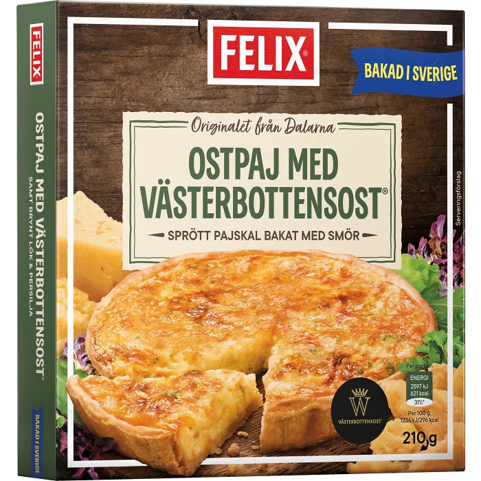 Västerbottensost®paj 210g Felix