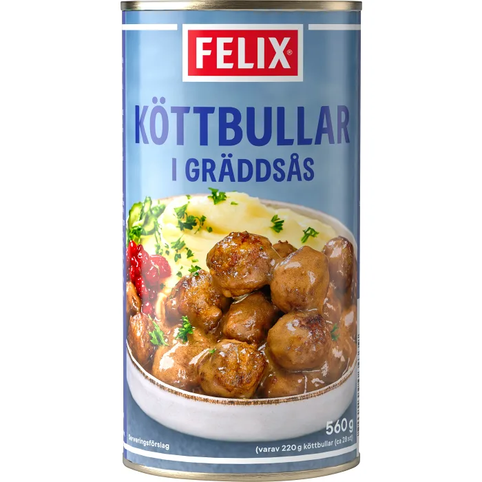 Köttbullar i gräddsås 560g Felix