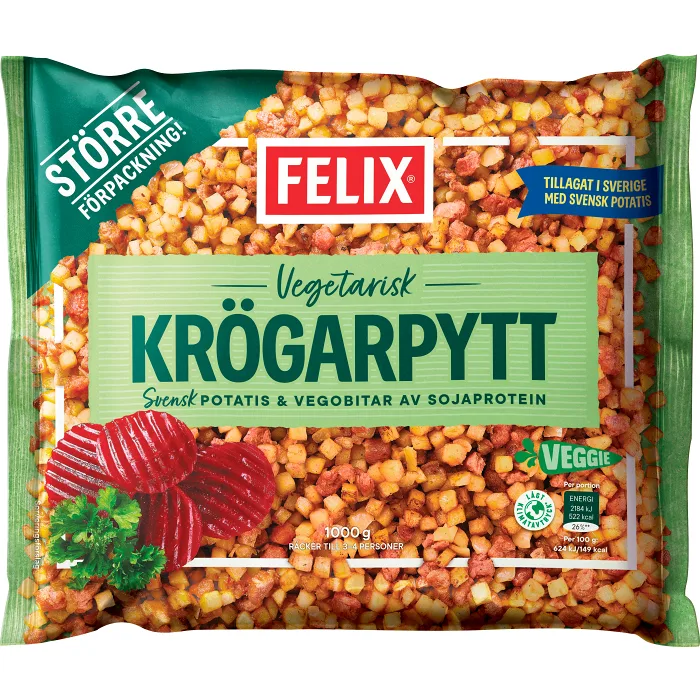 Vegetarisk Krögarpytt 1000g Felix