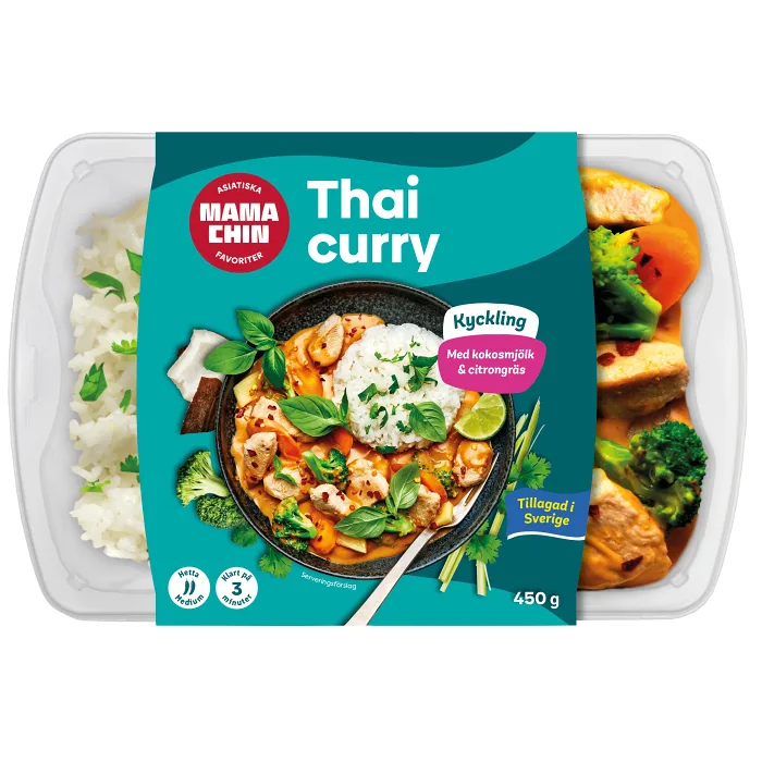 Färdigmat Thai Röd Curry Kyckling 450g Mama Chin