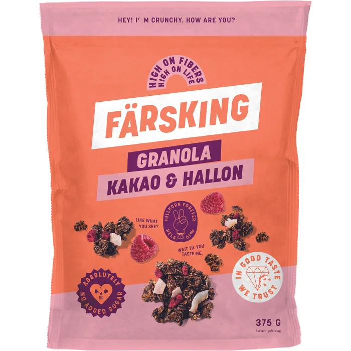 Granola kakao hallon 375g Färsking | Handla mat online från din lokala ...