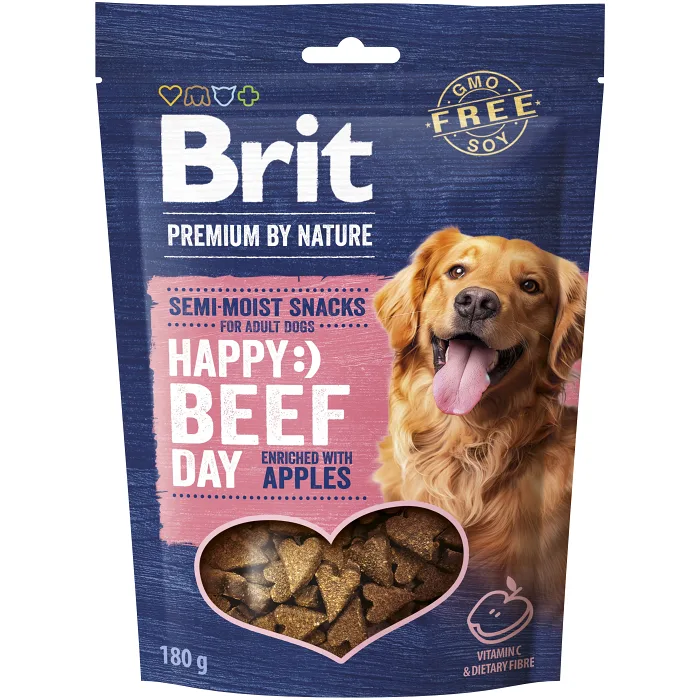 Hundsnacks Biff med Äpple 180g Brit Premium