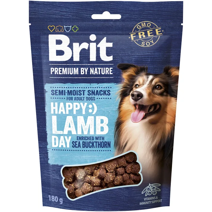 Hundsnacks Lamm med Havtorn 180g Brit Premium