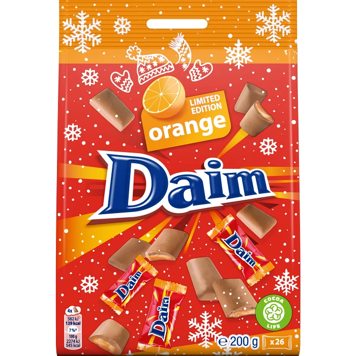 Chokladpåse Mini Orange LTD 200g Daim