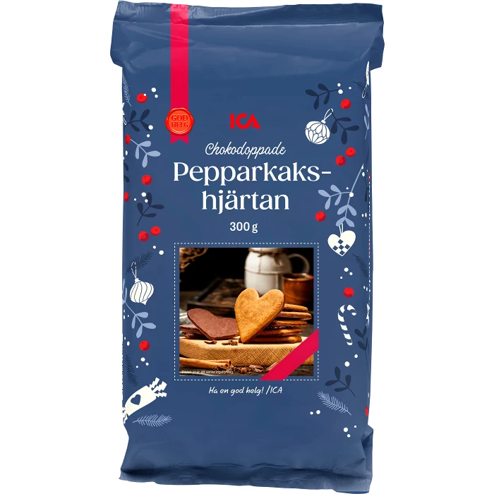 Pepparkakshjärtan Chokodoppade 300g ICA