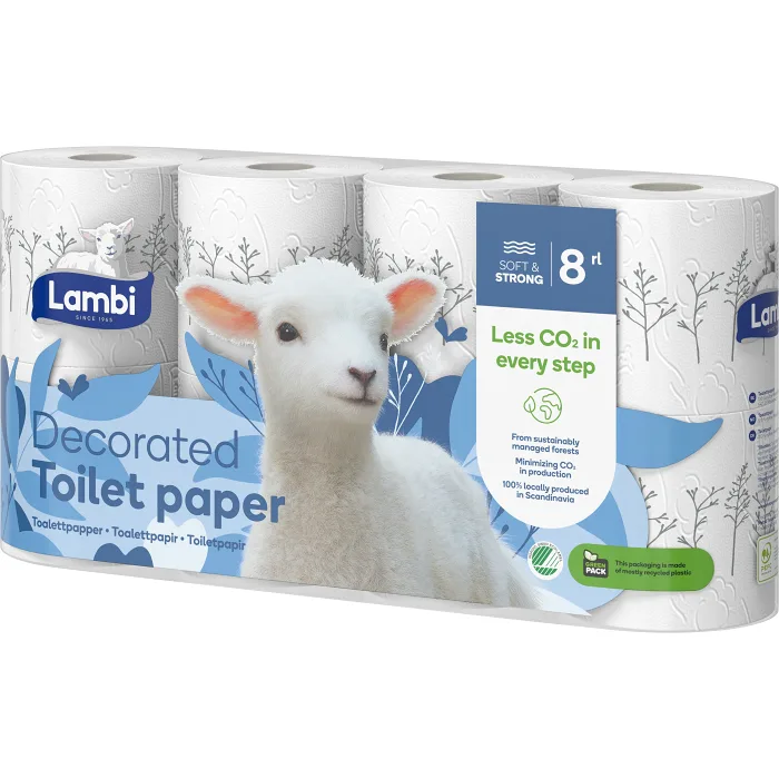 Toalett dekor 8-pack Lambi