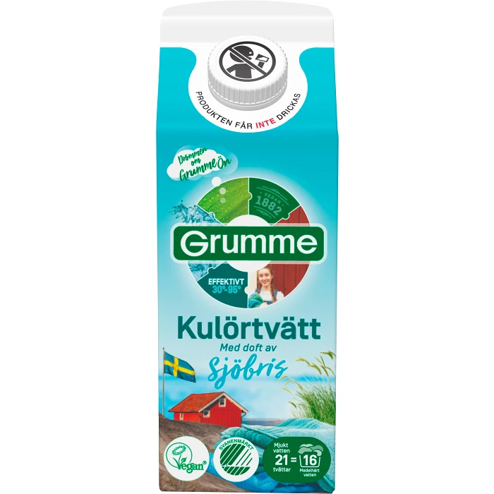 Tvättmedel Flytande Kulörtvätt Sjöbris 750ml Grumme