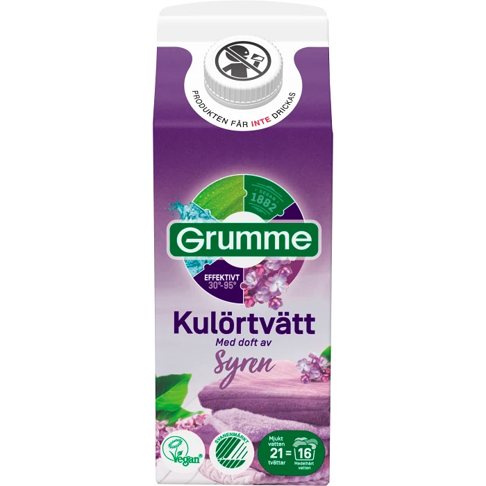 Tvättmedel Flytande Kulörtvätt Syren 750ml Grumme