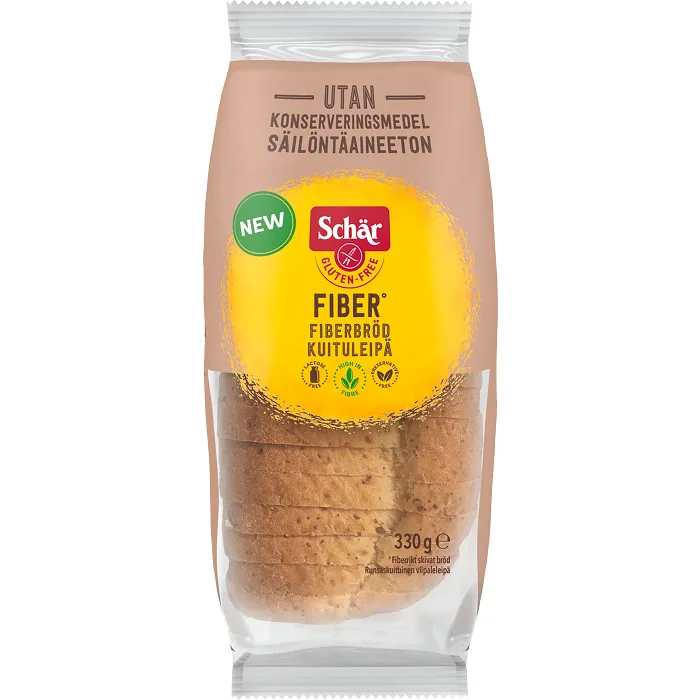 Glutenfritt bröd Fiber 330g Schär