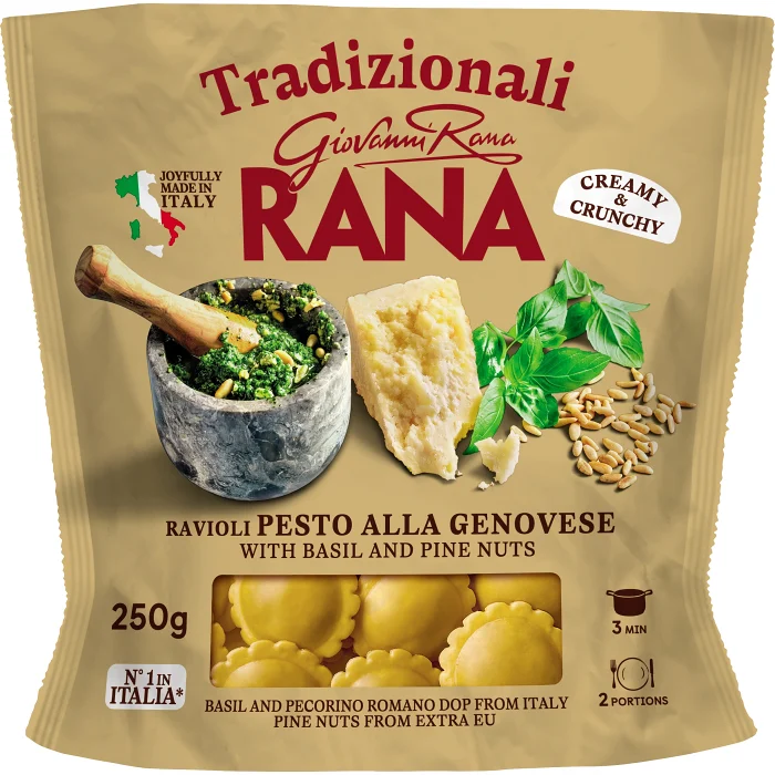 Färsk Pasta Ravioli Pesto Genovese 250g Rana