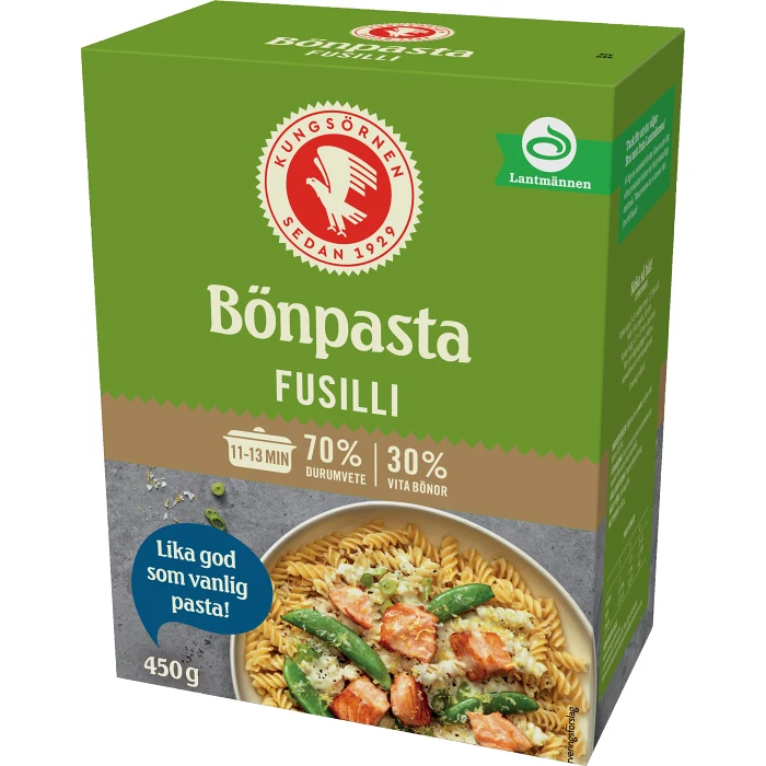 Bönpasta Fusilli 450g Kungsörnen