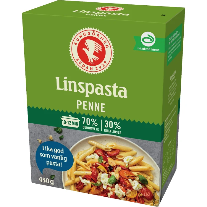 Linspasta Penne 450g Kungsörnen