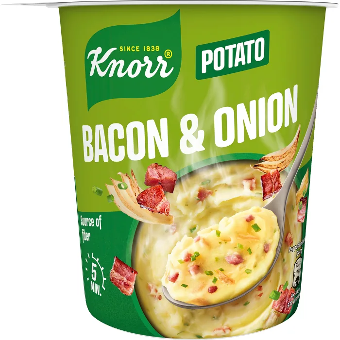 Potatismos Bacon & Lök Snack Pot 51g Knorr