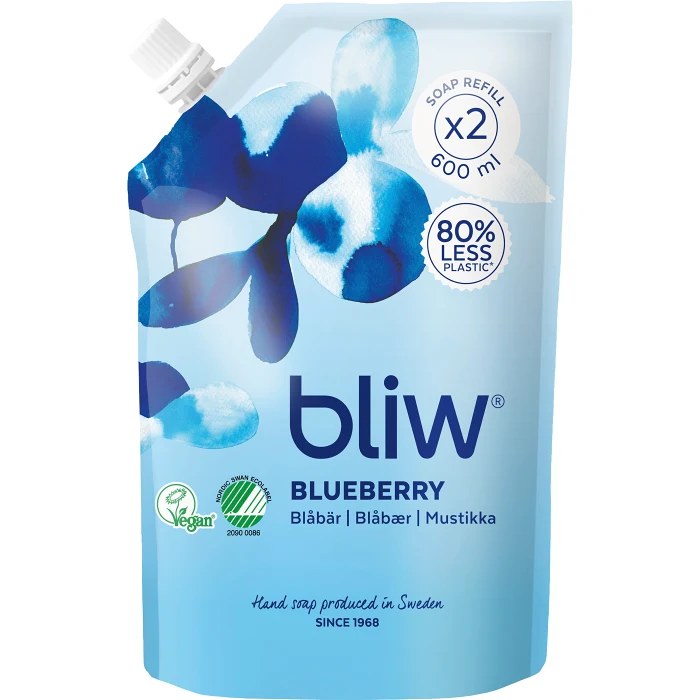 Handtvål Blåbär Refill 600ml Bliw