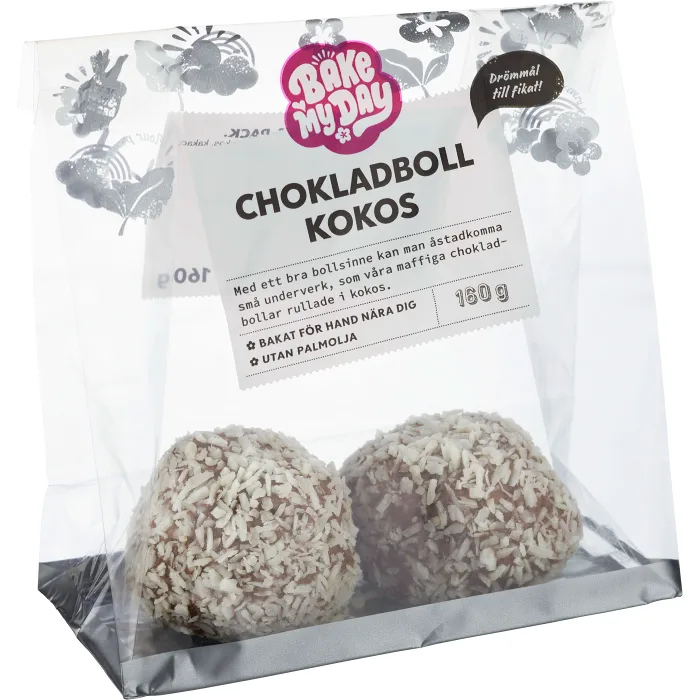 Chokladboll kokos 2-pack 160 g Bake My Day