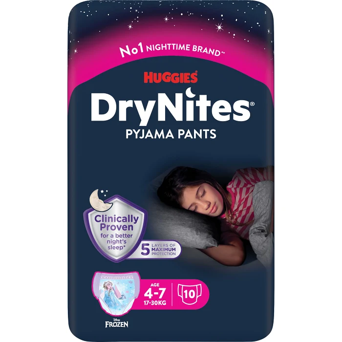 Byxblöjor 4-7 år 10-p DryNites