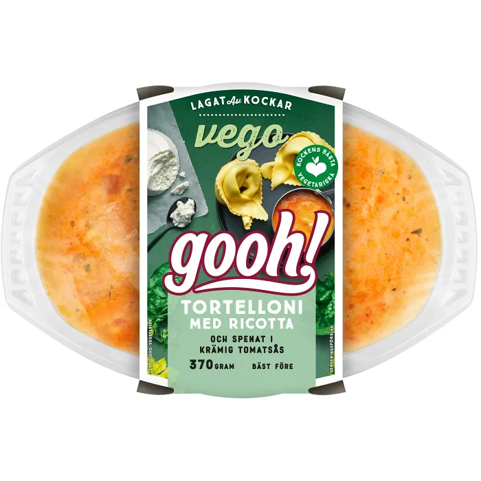 Tortelloni med ricotta och spenat Vego 370g Gooh