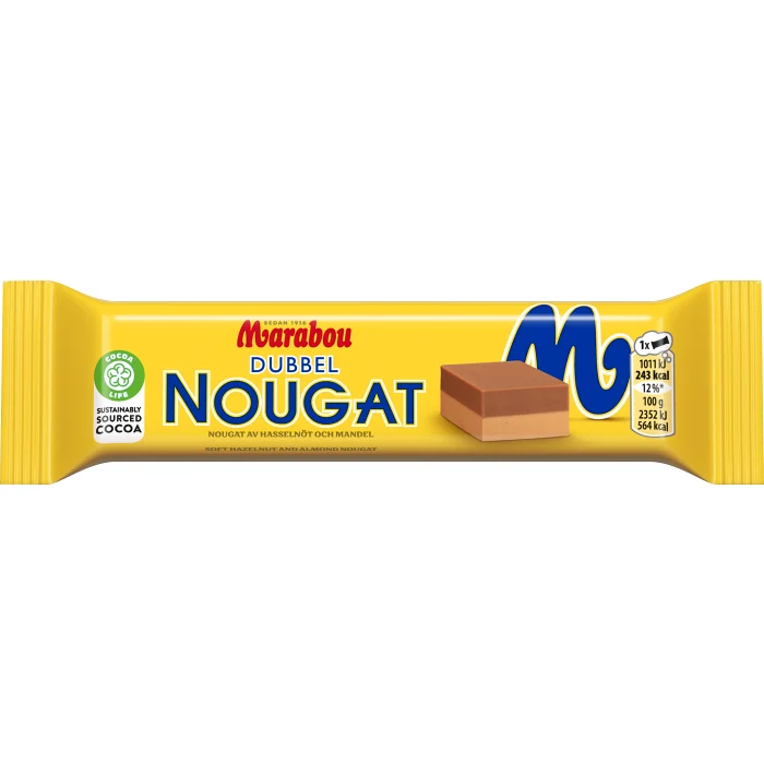 Choklad Dubbel nougat 43g Marabou