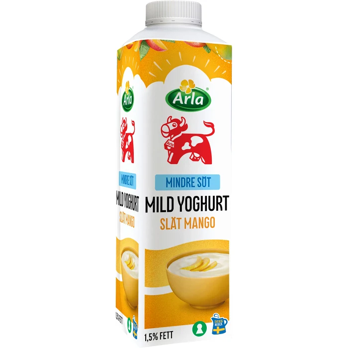 Mild Yoghurt Mango 1,5% lättsockrad 1000g Arla Ko®