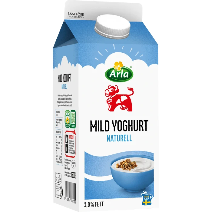 Yoghurt Mild Naturell 3% 1500g Arla Ko®