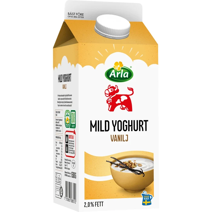 Yoghurt Mild Vanilj 2% 1500g Arla Ko®