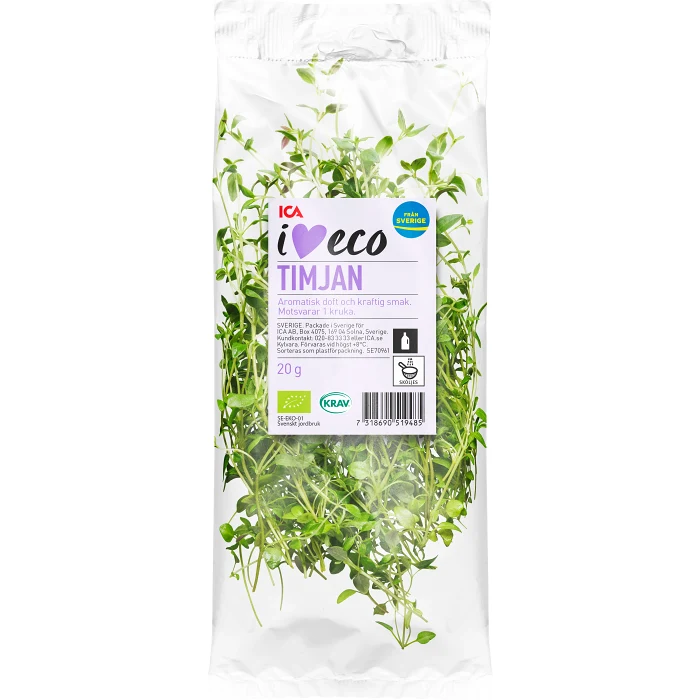 Timjan Flowpack 20g Ekologisk Klass 1 ICA I love eco