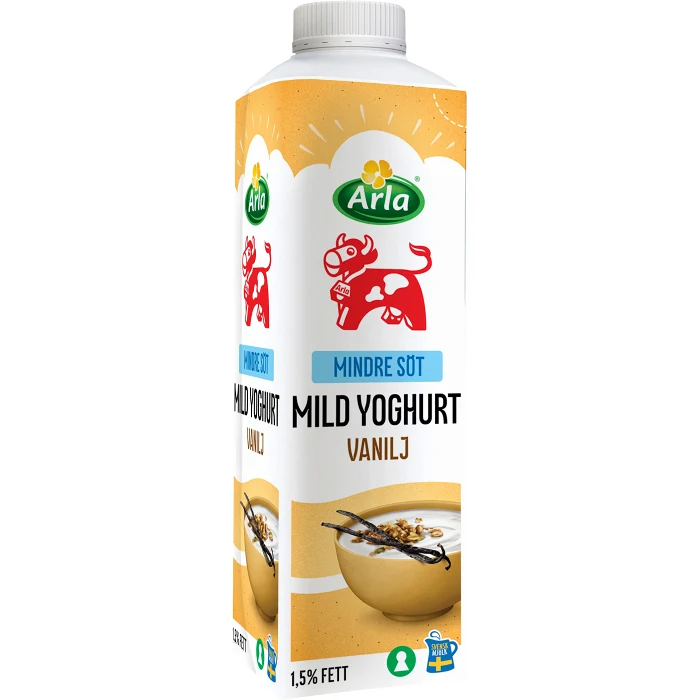 Vaniljyoghurt Mild 1,5% Lättsockrad 1000g Arla Ko®