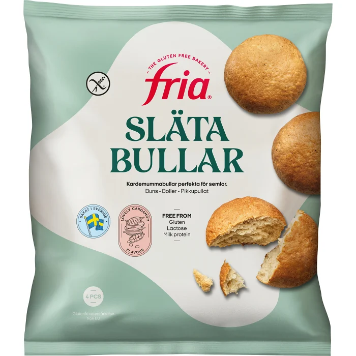 Slät bulle Glutenfri Fryst 4-p 235g Fria