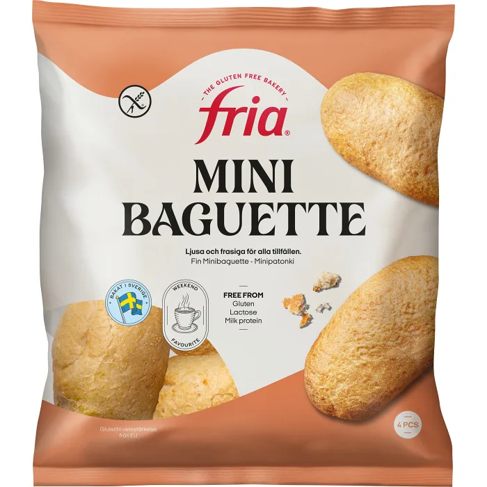 Minibaguetter Glutenfri Mjölkfri Fryst 240g Fria